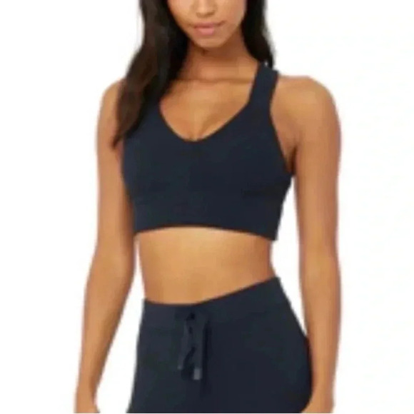 ALO Yoga Emulate Sports Bra in Dark Navy Size Small - Picture 5 of 5